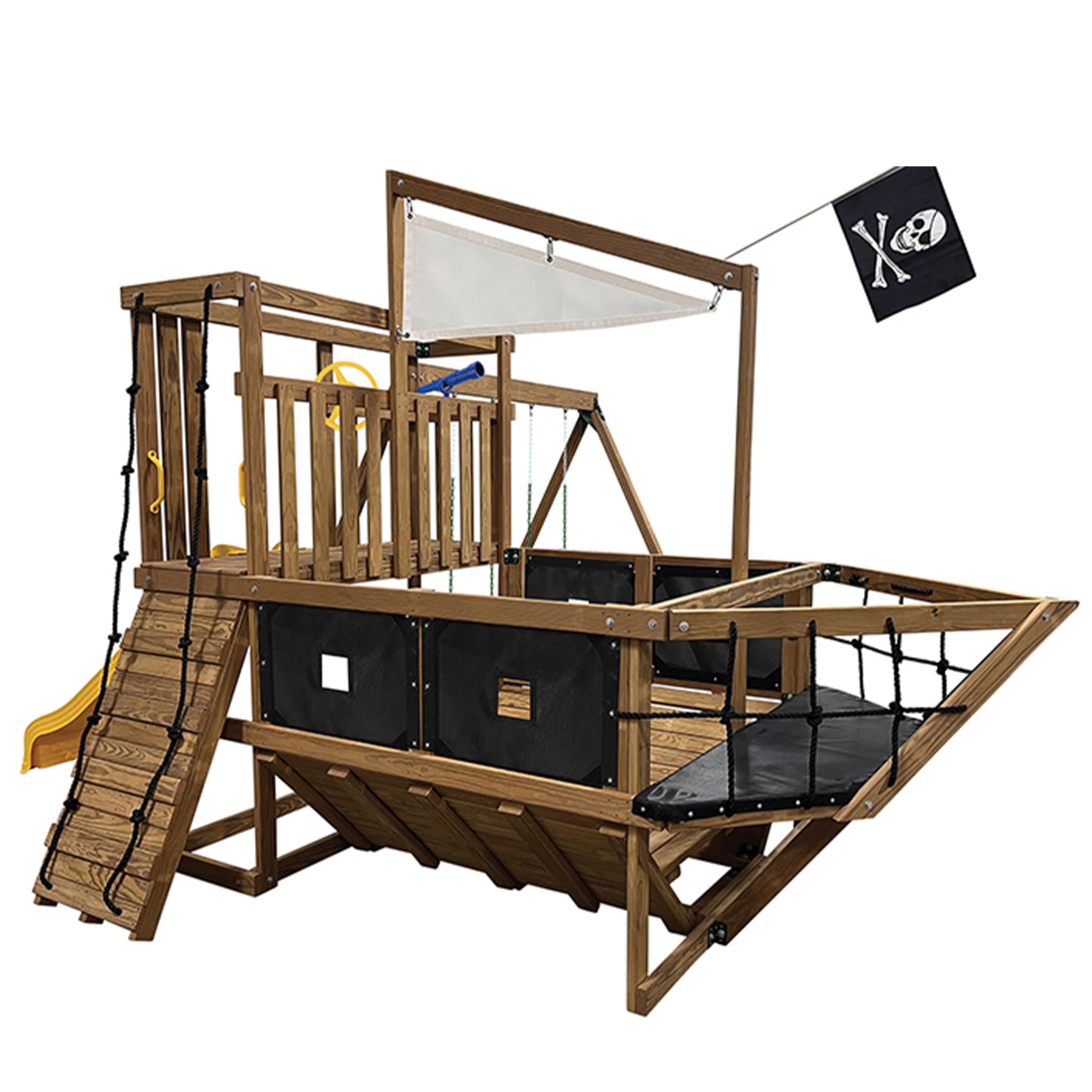 Amazon.com: Pirate Ship RTA Kit Playset with Swing Seats, Rock
